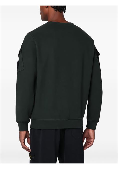 felpa brushed organic cotton fleece uomo ginepro STONE ISLAND | K2S15 6100008 S0A20V005E